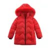 Down Coat Fashion dziewczęta Zima Kurtka Bożego Narodzenia Dziewczyna z kapturem bawełniany snowsit 2 6 8 10y Ubrania dla dzieci 221130