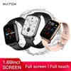 Um68t full pekskärm 1.69 Bluetooth Watch Steg Temperaturdetektering Dynamisk hjärtfrekvens Sleep Smart Watch AirPods