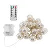 Strings Festival String Lights 2m 20 Bulbs Warm White 8 Modes Metal Globe LED Silver For Home Party Garden Decor