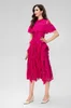Runway Luxury Designer Ruffles Patchwork Lace Dress for Women Party Elegant 2023 Spring Summer Midi Vestidos Short Sleeve