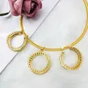 Halskette Ohrringe Set Tropfen Anhänger Halsketten für Dubai Damen Accessoires Afrikanische Party Hochzeit Modeschmuck