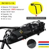 Panniers Bags Rhinowalk Bicycle Back Seat Saddle Or Stabilizer Bracket Rack 5L13L Waterproof Tail Bike Accessories 221201