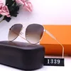 Designer Men Pilot Sunglasses Women Full Frame Classic Letters Pattern Oval Casual Fashion Sun Glasses Luxury Uv400 Driving Goggles Unisex Party Eyewear 2386