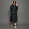 Damen Daunenparkas Malina Abnehmbare Schalkappe Einfache Mode Winter Lose Puffermäntel Elegante lange gepolsterte Jacken Weibliche Damen 221201