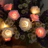 1,5 m 10Led Artificial Rose Flower Garland String Light Valentine Day Foam Rose Fairy Lights Wedding Christmas Party Decorations