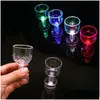 Wine Glasses Wine Glasses Plastic Colorf Transparent Goblet Led Light Cup Party Decoration Bar Supplies New Arrive 1 4Zp C Drop Deli Dhlcj