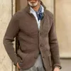 Suéteres para hombre Chaqueta Abrigo Europeo y americano Otoño Invierno Stand Collar Cardigan Blazer Traje Chaquetas de punto 221130