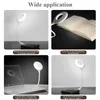 LED Smart Desk Lamp Voice Operated Portable Night Light Lamp Freely Foldable Table Lamps USB LED Super Bright Ring Lights 3 Mode