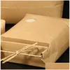 Kitchen Storage Organization 100Pcs Product Rice Paper Packaging Tea Pack Kraft Bag Food Storage Standing Papers 431 S2 Drop Deliv Dhqvt