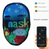 Maski imprezowe 1PC Bluetooth Compatybilne Halloween LED LED LUMINY KARNAVIVE FESTIVAL Zmiana twarzy światła świąteczna wystrój 221201