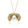 Pendentif Colliers Mode Femmes Chandail Chaîne Tournesol Collier Médaillon Ouvert Vous Êtes Mon Soleil Pendentif Colliers Résine Fleur Fille Dh9Lb