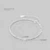 Bracciale catena Wantme lusso pavé di zirconi cubani braccialetto di fascino per le donne vero argento sterling 925 accessori per gioielli da sposa chic