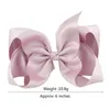 6 inch Grosgrain Ribbon Hair Bows Hair Accessories Baby Girls Boutique Hairpins Handmade Barrettes Kids Headwear