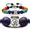 Charm armband mode svart lava sten armband fyrkantigt liv 7 chakra p￤rlor kvinnor m￤n om yoga buddha smycken g￥va drop deli dhhdi