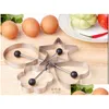 Egg Tools Thickening Stainless Steel Mold Five Pointed Star Love Heart Shaped Fried Egg Mod Kitchen Practical Gadget Diy 1Cj Dhgarden Dhlhx