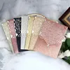 Other Event Party Supplies 10Pcs Glitter Paper Wedding Invitations Card Lace Diamond Custom Pocket Greeting Card Birthday Mariage Wedding Favor Decoration 221201