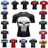Men's T Shirts Compression Running T-shirt Men Printing Short Sleeve Sport Acitve Wear For Male Gym Clothing Fitness Bodybuilding Workout