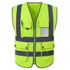 Vêtements de construction Taille S-4XL Haute Visibilité Route Travail Gilet Réfléchissant En Plein Air Moto Cyclisme Sécurité Gilet Vêtements Veste Réfléchissante