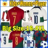 XXXL 4XL 2022 Portuguese Soccer jerseys Portogallo Player Training Bruno Fernandes 22 23 Andre Silva Joao Felix NEVES DIOGO J. Ruben Dias Men Women Kit Socks full sets