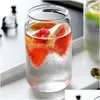 Bottiglie d'acqua Sublimazione da 16 once di vetro con vetro con coperchio di bambù riusabile St Beer trasparente Tumbler Soda Coppa di soda 608 d3 drop dhgarden dhljk