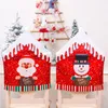 Chaves de cadeira 1pc 2022 Cover presente Santa Claus Elk Boneco de neve Tap mesa de Natal Tabela Red Hat Red Back Decoração de Natal