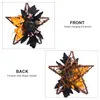 Decorative Flowers Rattan Hanging Ornament Thanksgiving Black Pumpkin Star Shape Wall