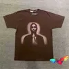 Mäns T-shirts 2022 World Wide Spider T-shirt Men Women 1 1 Brown Young Thug Sp5der T Shirt 555555 Topps Shadow Graphic Tops Short Sleeve 385