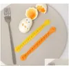 Eierwerkzeuge Home Wellentyp Eierschneider Küche Kochzubehör Reine Farbe Spitze Gekochte Eier Slicer 2 Stück Set DIY Einfach zu bedienen 7Ek J2 D Dhsqr