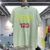 Herr t-shirts rrr123 t skjorta män kvinnor bästa kvalitet t-shirt puff tryckt brev topp tee tvättat tungt tyg kort ärm T221130