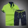 Erkek Trailtsits 2022 Marka Fitness Takımları Yaz 2pc Üst Kısa Set Erkek Stand Yakası Moda 2 Parça T-Shirt Shorts Trailtsuit Sportsuits Me