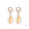 Dangle Chandelier Fashion Gold Sier Natural Shell Earrings Beach Pearl Stud Tassel Summer Accessories For Young Lady Drop Delivery Dhzdv