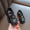 Sneakers skórzane buty dla dziewcząt specjalne jesieni dzieci swobodne okulary przeciwsłoneczne w stylu Skid Skid Miękki unikalny 26 36 Cute 221130