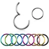 1 pc 10 mm titanium scharnierende segment neu ring tepel klikkleek kraakbeen tragus helix lip piercing unisex mode sieraden