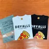 Herr t-shirts pizza tryck människa tillverkade t-shirt män kvinnor t-shirt överdimensionerade tees t221130