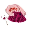 Kleidung Sets Kinder Mädchen Pullover und Röcke Anzüge Bobo Herbst Cartoon Langarm Kinder Sweatshirt T-shirts 221130