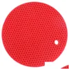 Mats Pads Mtifunctional Round Sile Nonslip Heat Resistant Table Mats Coaster Cushion Place Mat Pot Holder Kitchen Accessories 188 Dhytb