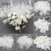 Christmas Decorations 10 Pcs White Series Simulation Silk Flowers Branches Wedding Ceiling Road Guide Floral Arrangement Home Decor Plastic Bouquet 221201