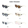 Sunglasses Vintage Square Women Designer Metal Cutout Frame Glasses Ladies UV400 Eyewear4324915