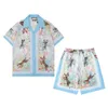 Mens Flower Tiger Print Shirts Casual Button Down Short Sleeve Hawaiian Shirt Suits Summer Beach Designer Dress Shirts