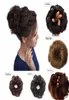 Ludzkie włosy bułki niechlujne falujące kręcone fryzury ślubne dla kobiet dzieci updo pączki chignons9391083