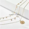 Collane con ciondolo Collana lunga con pendente di design Pendenti delicati in lega di materiale per le donne Regalo di compleanno Anno Drop Delivery Jewelry Dh9Ky