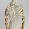 Pearl Body Chain Wedding Accessories Tassel Shoulder Chain Cloak Jewelry