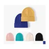 Cappelli da berretto/cranio autunno inverno e cappello a maglia per uomo donna con cappelli a colori solidi skl cappelli caldi drop delivery fashion fashion accessori dhewa