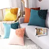 Kudde Fashion Design Soft Case Flower Decoration Sofa Cover Suede Decorative 45x45cm D006