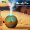 Diffuseurs d'huiles essentielles Mini diffuseur d'aromathérapie en bois Ultrasonic Nano Spray Humidificateur d'air Aroma Diffuseur d'huiles essentielles Cool Mist Maker 221201