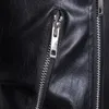 Herrläder Faux Motorcykelpilotjacka Fashion Märkesdesigner Punk Wind Oblique Zipper Designrock 221201