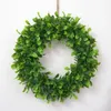 Декоративные цветы искусственные зеленые листья венок из искусственного ящика 16,5 'круглые для свадебных украшений входной двери