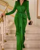 Yeşil denizkızı balo elbiseleri uzun sheeve artı boyutu resmi gece elbisesi dantel aplike zarif parti elbise elbise