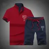 Erkek Trailtsits 2022 Marka Fitness Takımları Yaz 2pc Üst Kısa Set Erkek Stand Yakası Moda 2 Parça T-Shirt Shorts Trailtsuit Sportsuits Me