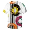 Heren t shirts mode t-shirt zomer korte mouwen 3D abstract patroon print sport fitness shirt los streetwear heren kleding